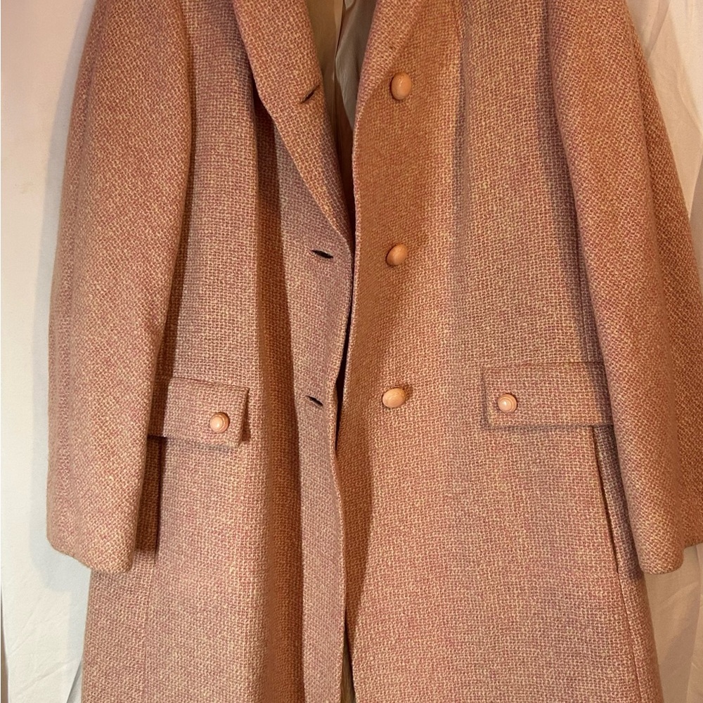 Vintage 50s / 60s pink tweed coat from Ganleys